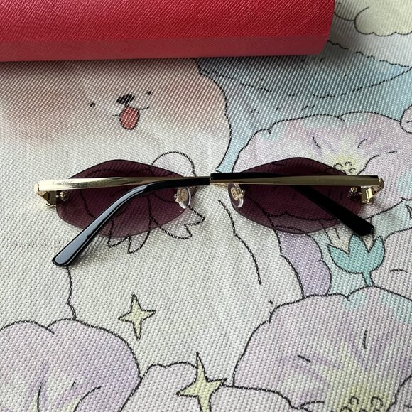 Cartier Purple Sunglasses with Black Temples - Picture 2 of 6